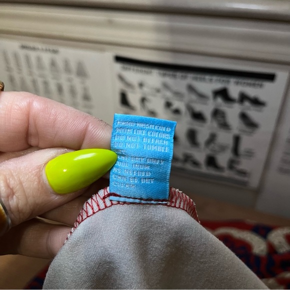 J McLaughlin Judith Dress Navy Red Geometric Career Modest Stretch Knee Length M - Picture 7 of 7